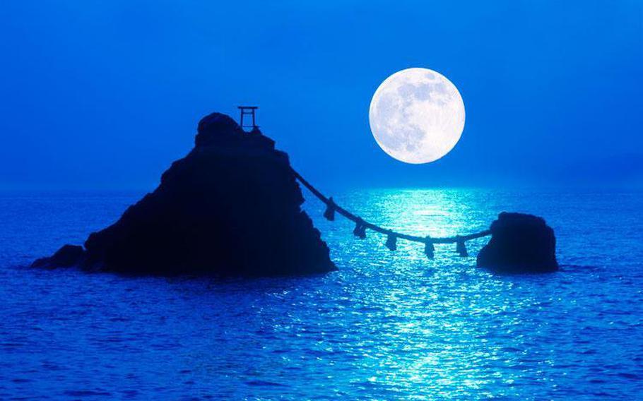 moon and ocean